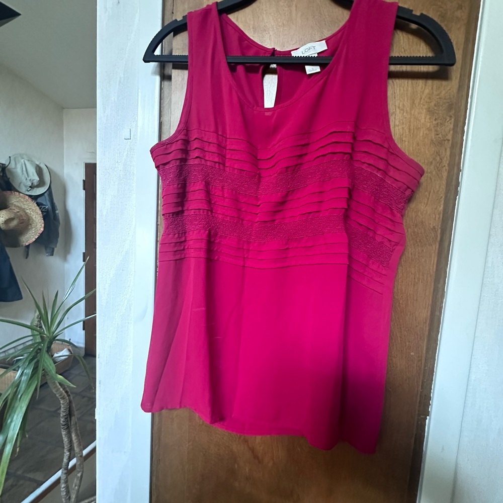 Loft tank blouse beautiful red color